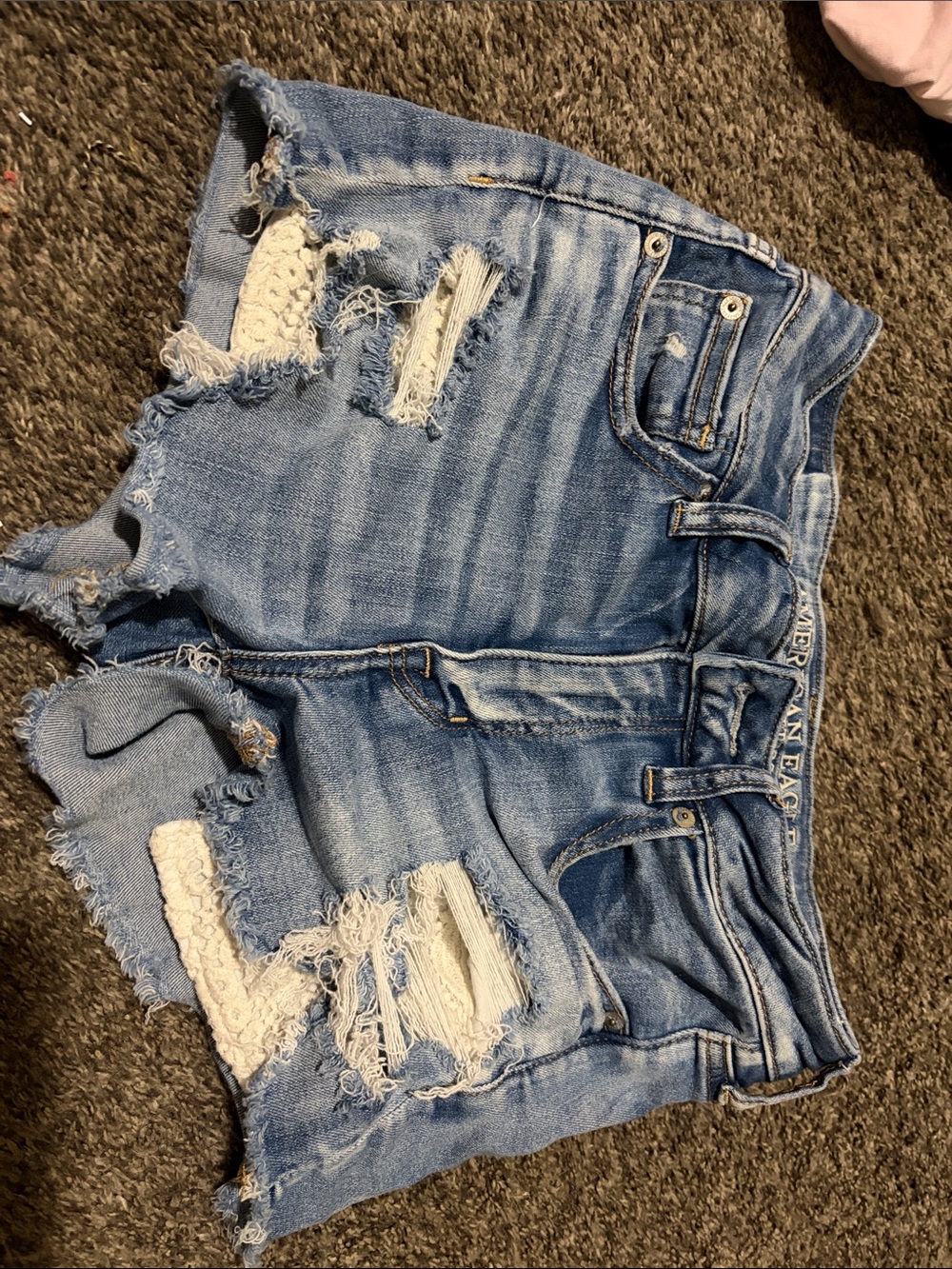 American eagle Distressed Light Blue Denim Women's Shorts